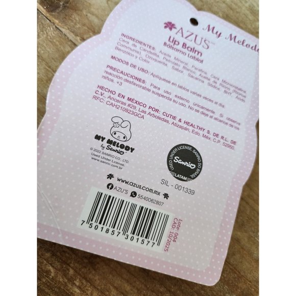 Azus My Melody Lip Balm - Strawberry  Hello Kitty by Sanrio Mexico NEW - Picture 7 of 7